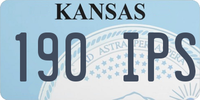 KS license plate 190IPS