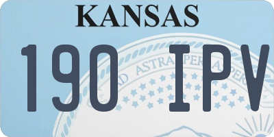 KS license plate 190IPV
