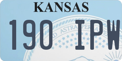 KS license plate 190IPW