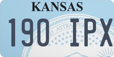 KS license plate 190IPX