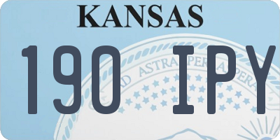 KS license plate 190IPY