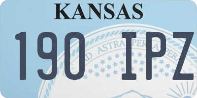 KS license plate 190IPZ
