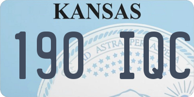 KS license plate 190IQC