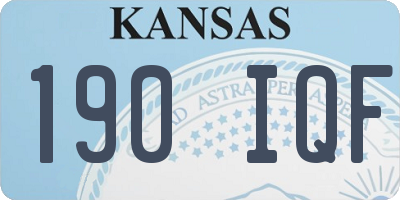 KS license plate 190IQF