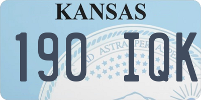 KS license plate 190IQK