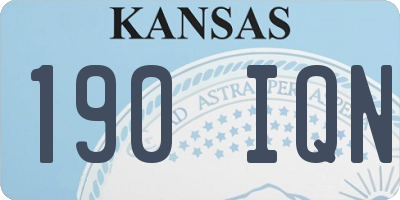 KS license plate 190IQN