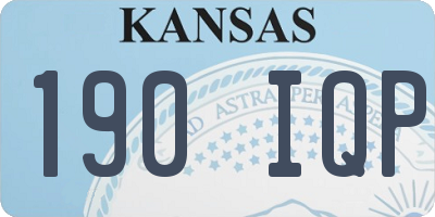KS license plate 190IQP