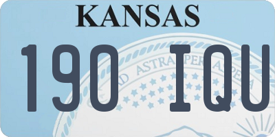 KS license plate 190IQU
