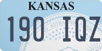 KS license plate 190IQZ
