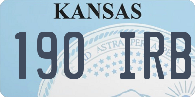 KS license plate 190IRB