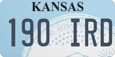 KS license plate 190IRD
