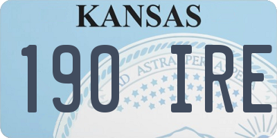 KS license plate 190IRE