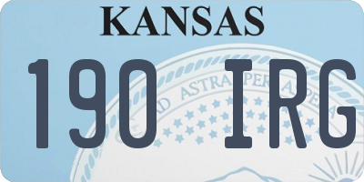 KS license plate 190IRG