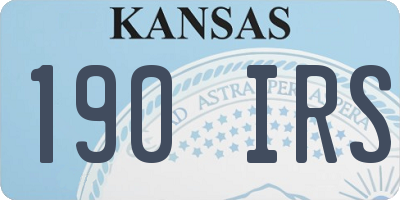 KS license plate 190IRS
