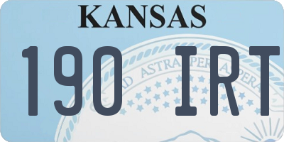 KS license plate 190IRT