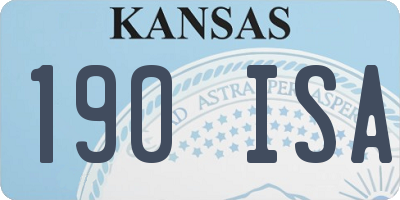 KS license plate 190ISA