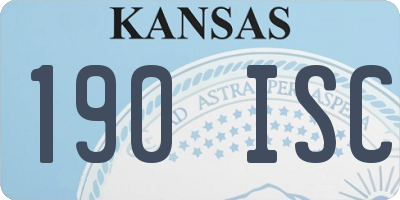 KS license plate 190ISC