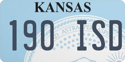 KS license plate 190ISD