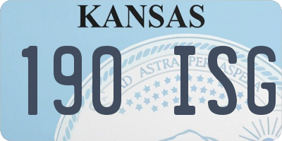 KS license plate 190ISG