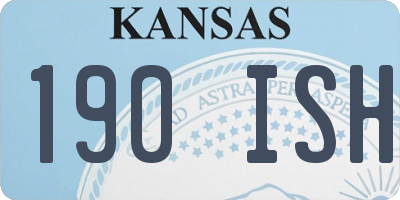 KS license plate 190ISH