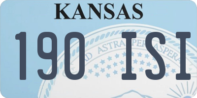 KS license plate 190ISI
