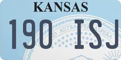 KS license plate 190ISJ