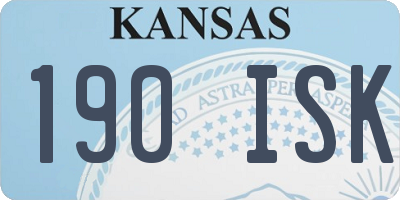 KS license plate 190ISK