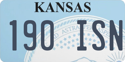 KS license plate 190ISN