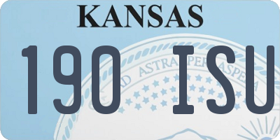 KS license plate 190ISU