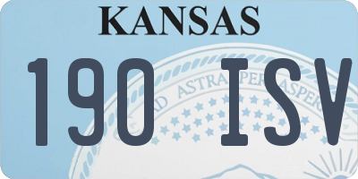 KS license plate 190ISV