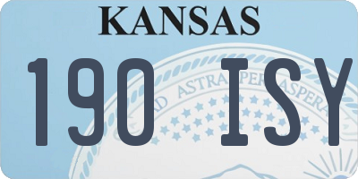 KS license plate 190ISY