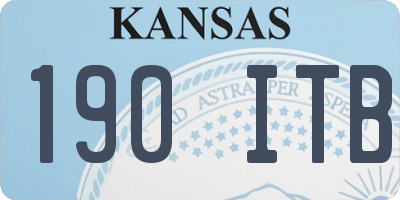KS license plate 190ITB