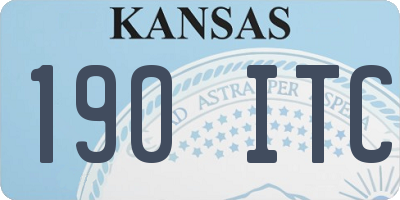 KS license plate 190ITC