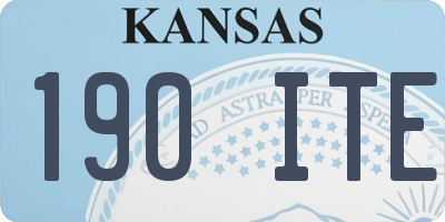 KS license plate 190ITE