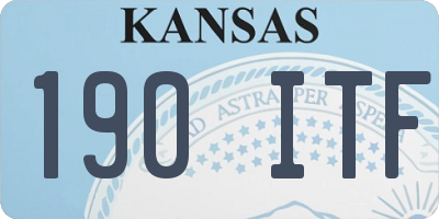 KS license plate 190ITF