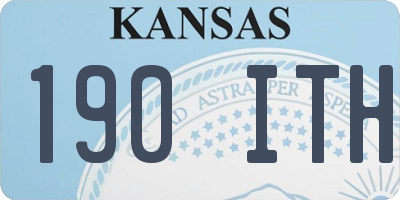 KS license plate 190ITH