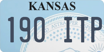 KS license plate 190ITP