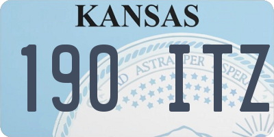KS license plate 190ITZ