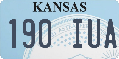 KS license plate 190IUA