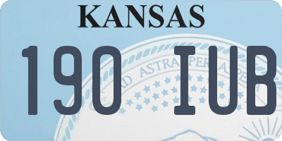 KS license plate 190IUB