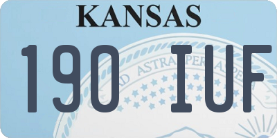 KS license plate 190IUF