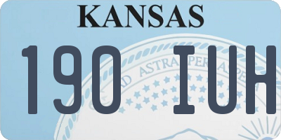 KS license plate 190IUH
