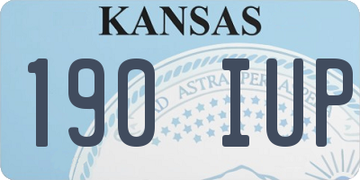 KS license plate 190IUP