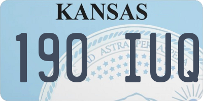 KS license plate 190IUQ