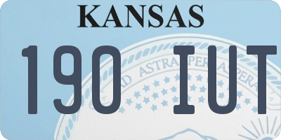 KS license plate 190IUT