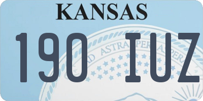 KS license plate 190IUZ