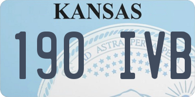 KS license plate 190IVB