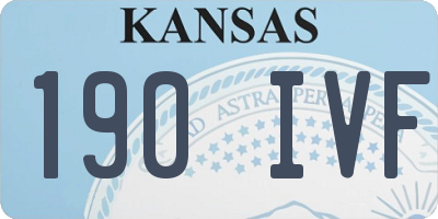 KS license plate 190IVF