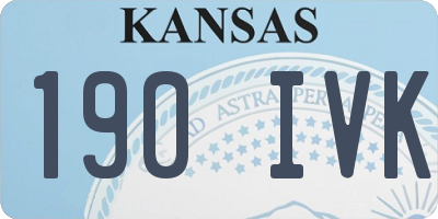 KS license plate 190IVK