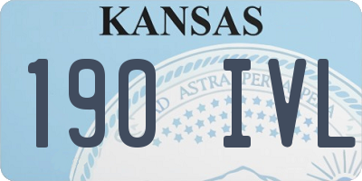 KS license plate 190IVL